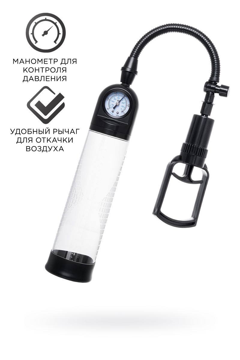 Прозрачная механическая помпа Helmer с манометром 2