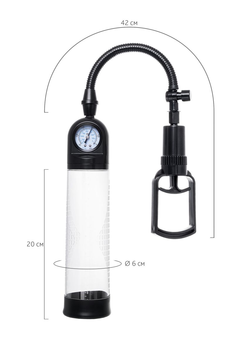 Прозрачная механическая помпа Helmer с манометром 6