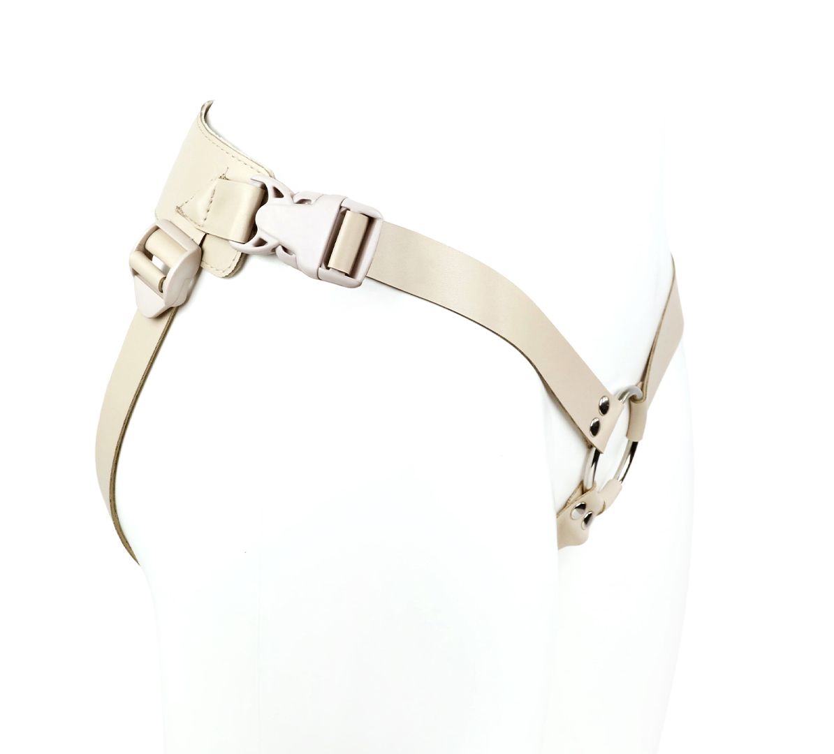 Поясной фаллоимитатор с мошонкой телесного цвета - 18 см. 5