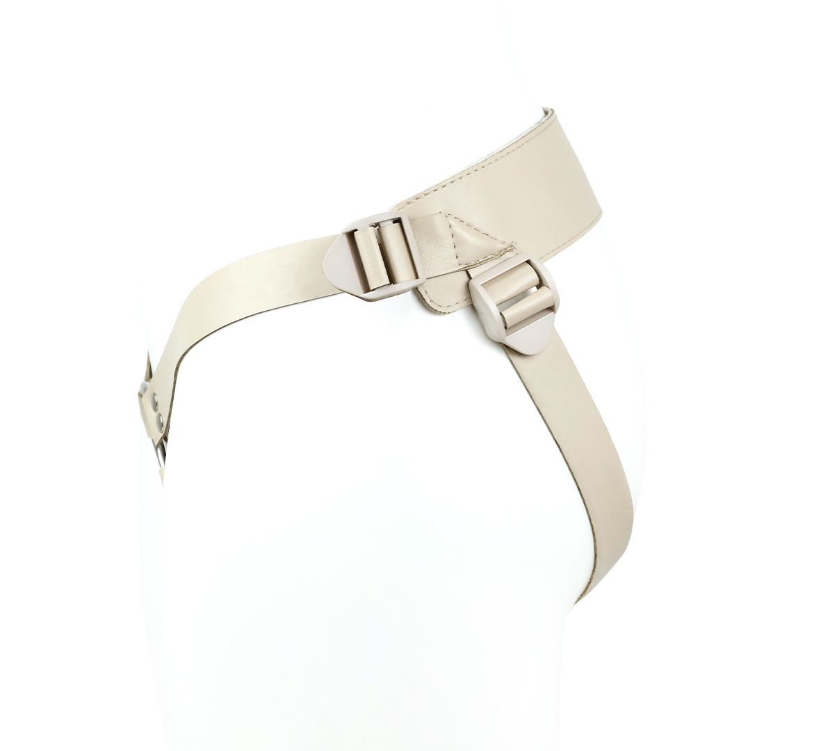 Поясной фаллоимитатор с мошонкой телесного цвета - 18 см. 7