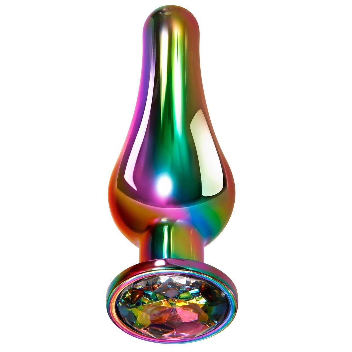 Радужная металлическая пробка Rainbow Metal Plug Large - 12,9 см. 2