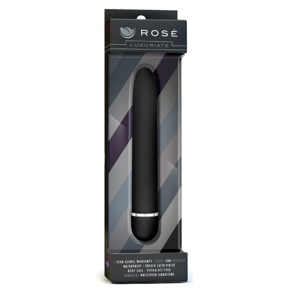 Черный классический вибратор Luxuriate - 17,8 см. 2