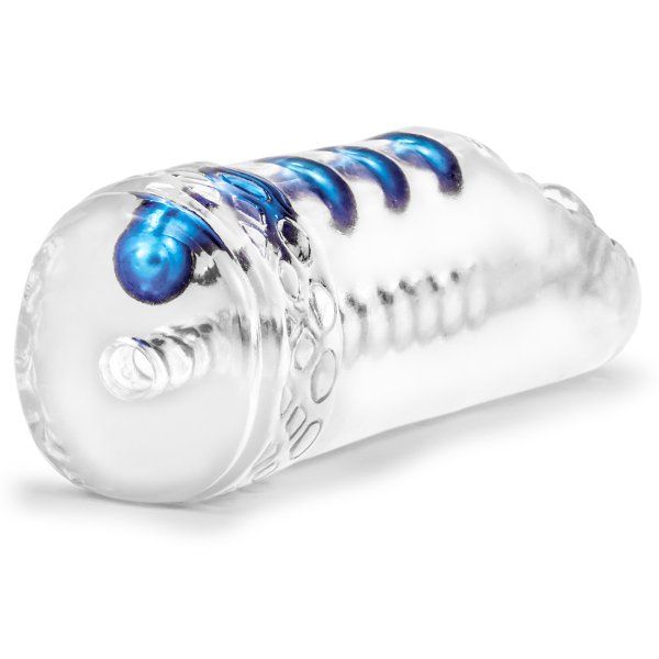 Прозрачный мастурбатор-вагина с 5 стимулирующими бусинами Snatch 4