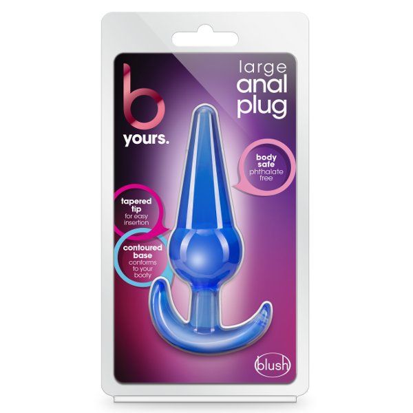 Синяя анальная пробка в форме якоря Large Anal Plug - 12,2 см. 2