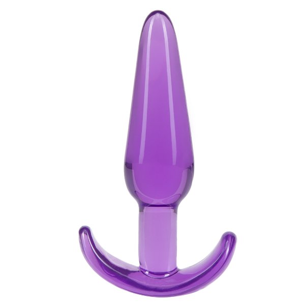 Фиолетовая анальная пробка в форме якоря Slim Anal Plug - 10,8 см. 1