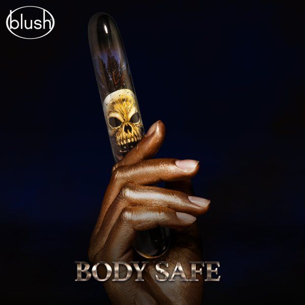 Синий классический вибратор Knight - 17,7 см. 5