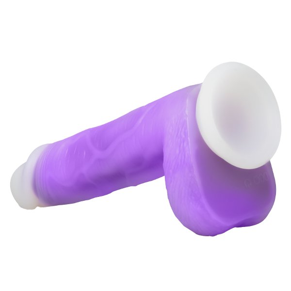 Фиолетовый вибратор-реалистик Encore 8 Inch Vibrating Dildo - 21,6 см. 5