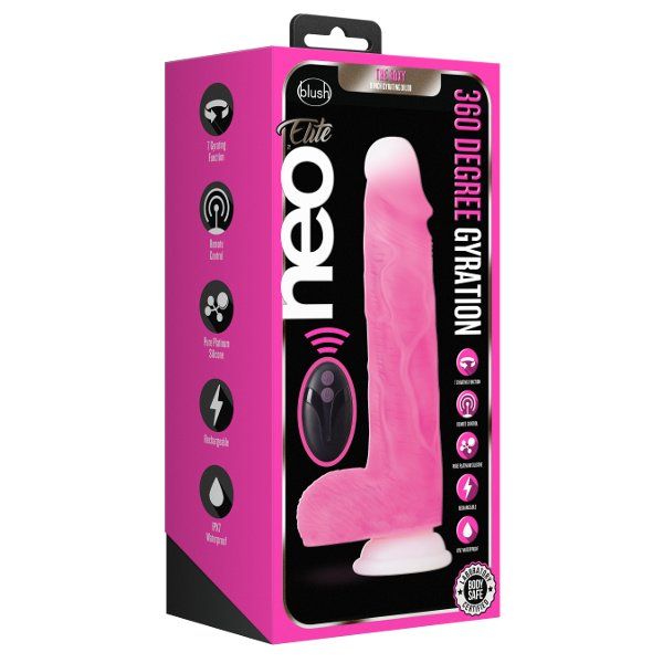 Розовый ротатор-реалистик Roxy 8 Inch Gyrating Dildo - 21,6 см. 2