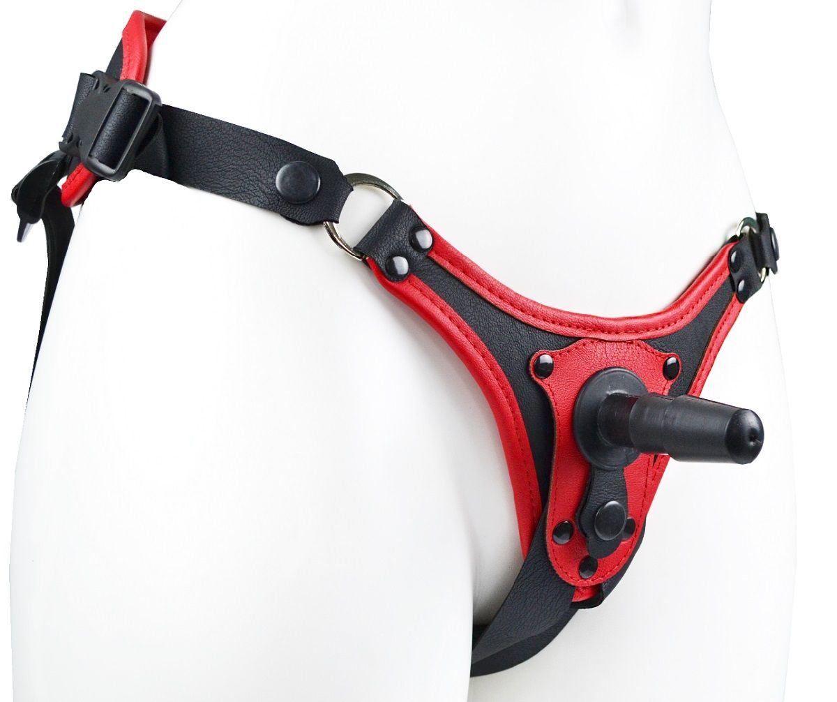 Красно-черные универсальные трусики с 2 способами крепления насадок 2