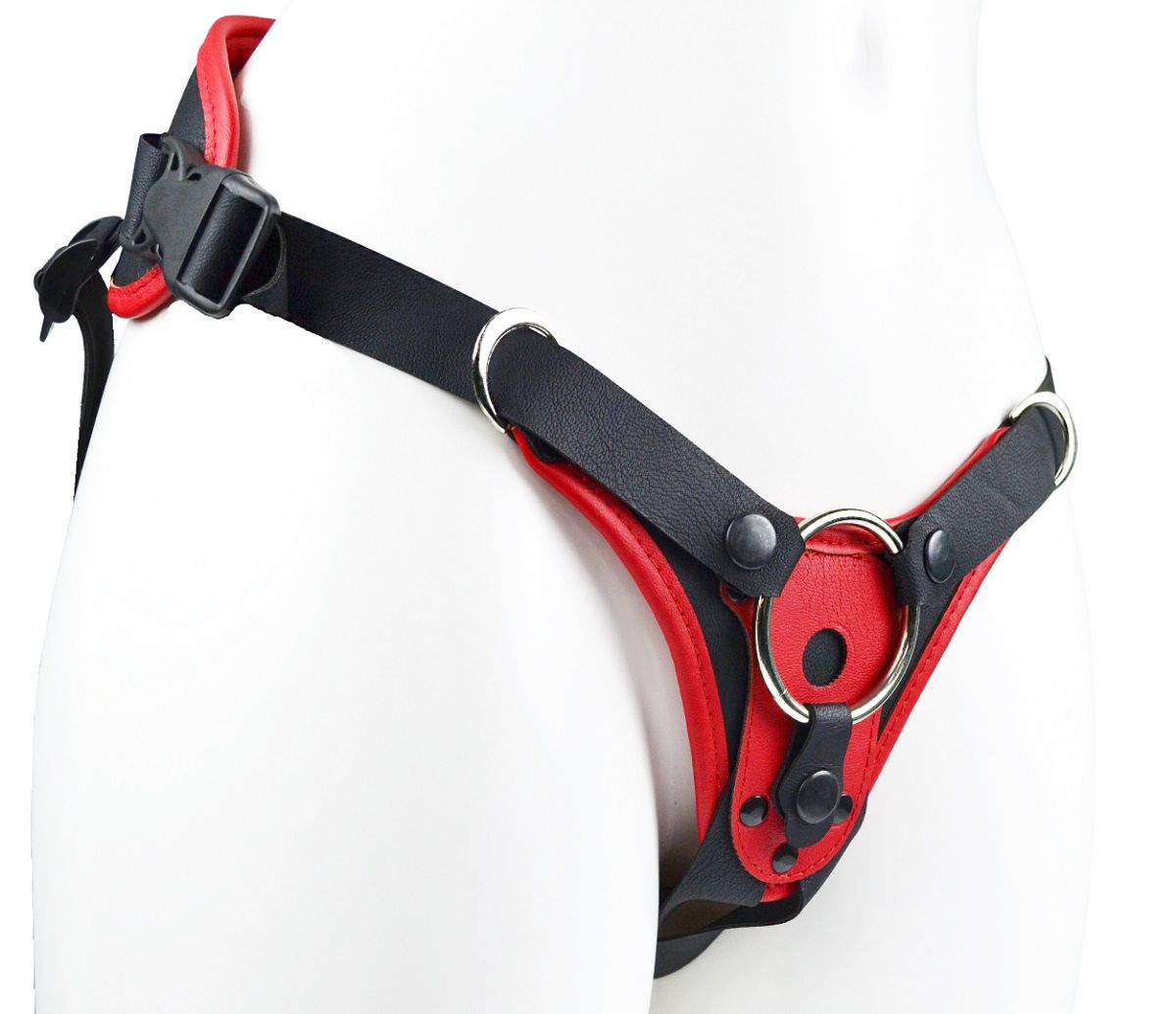 Красно-черные универсальные трусики с 2 способами крепления насадок 1