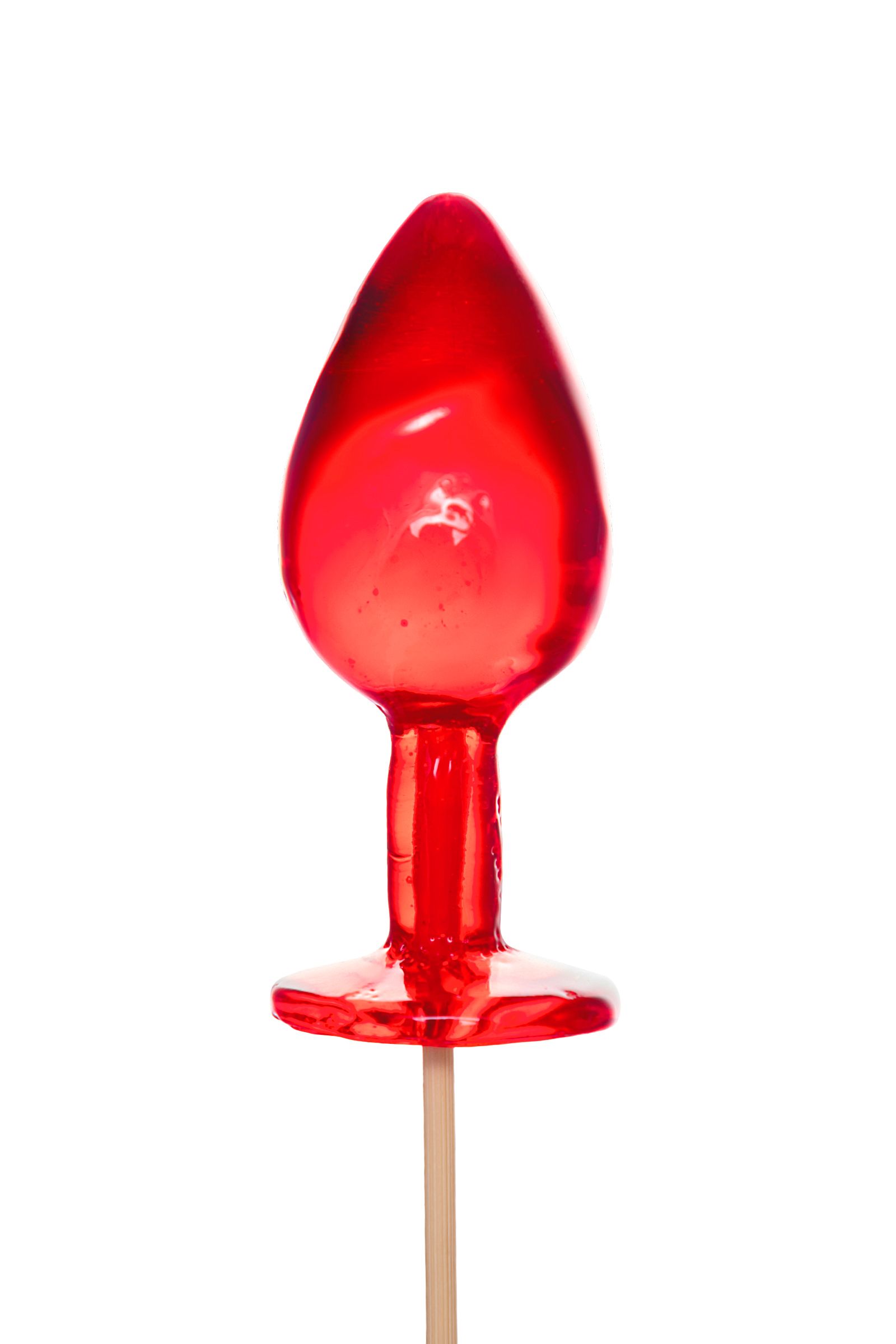 Красный леденец в форме анальной пробки со вкусом виски - 29 гр. 1