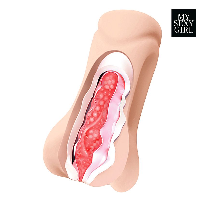 Телесный реалистичный мастурбатор в виде вагины 5