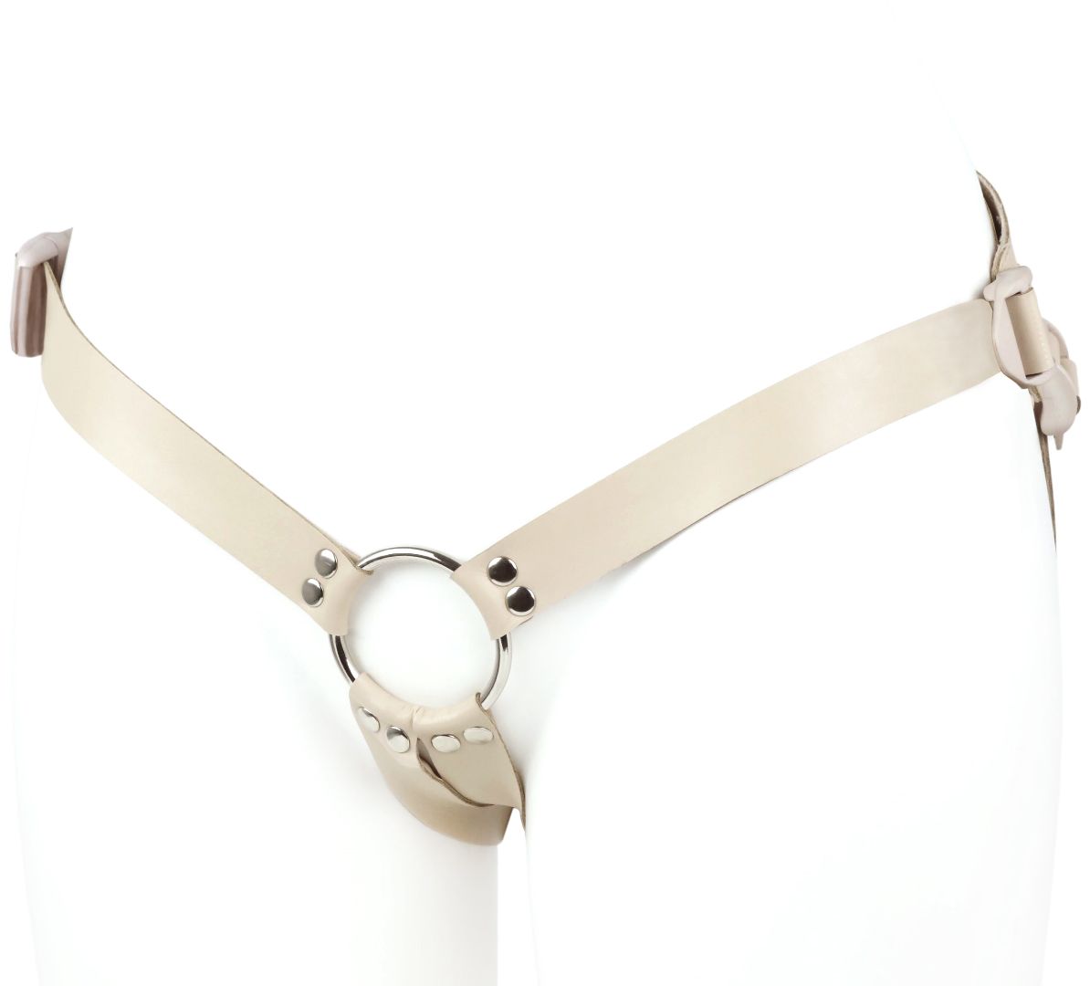 Телесный поясной фаллоимитатор - 22 см. 2