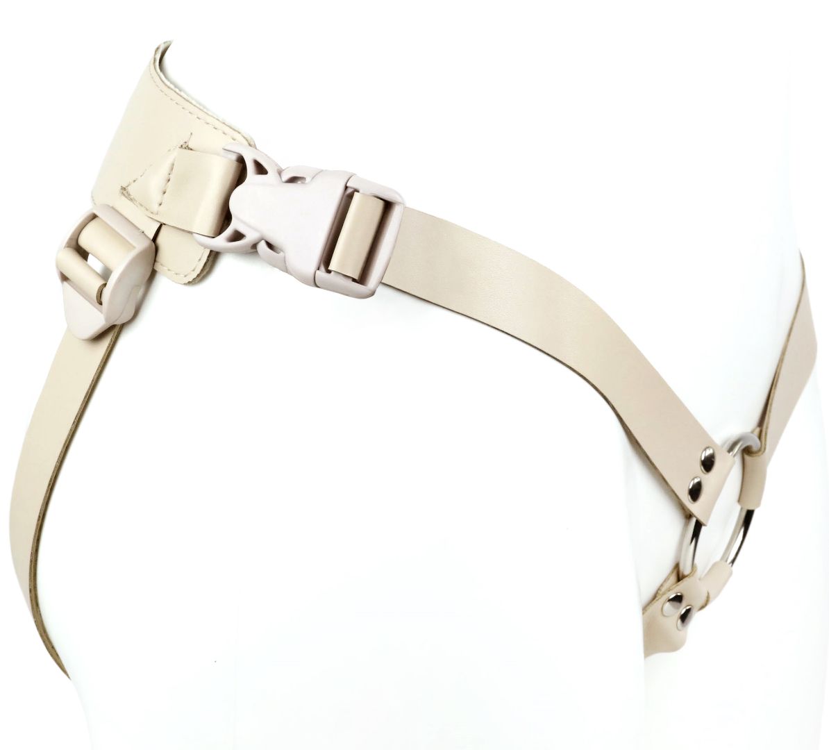 Телесный поясной фаллоимитатор - 22 см. 5