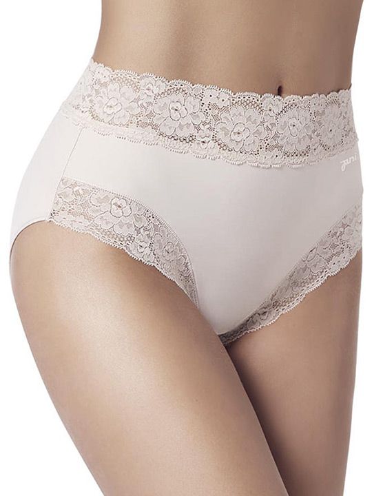 Высокие трусики-слипы с широкой кружевной оторочкой Dolce Micro 3