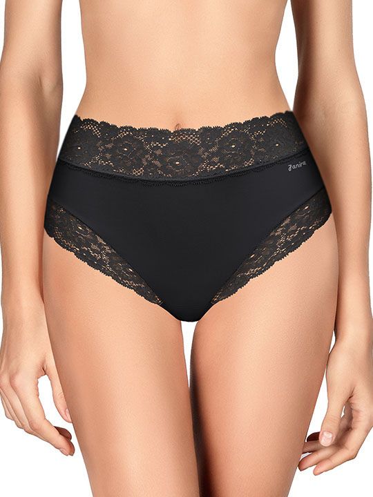 Высокие трусики-слипы с широкой кружевной оторочкой Dolce Micro 6