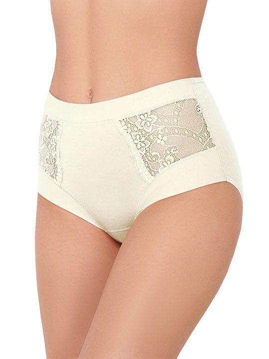 Высокие трусики Charm Cotton с кружевными вставками 5