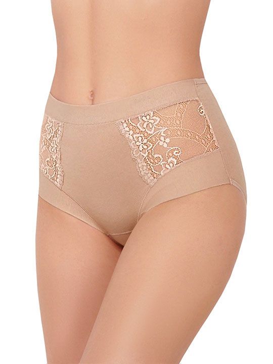 Высокие трусики Charm Cotton с кружевными вставками 4