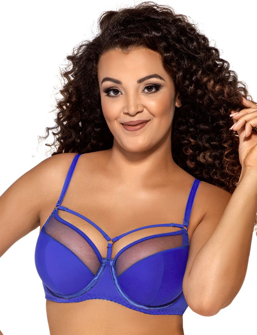 Бюстгальтер на косточках с вставками из сетки 3