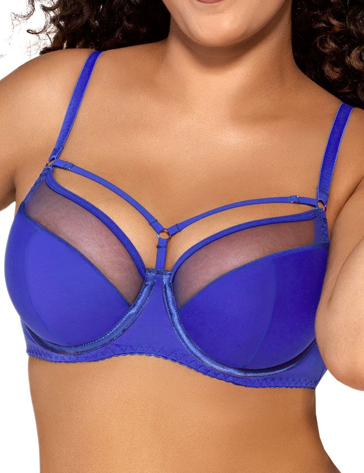 Бюстгальтер на косточках с вставками из сетки 4