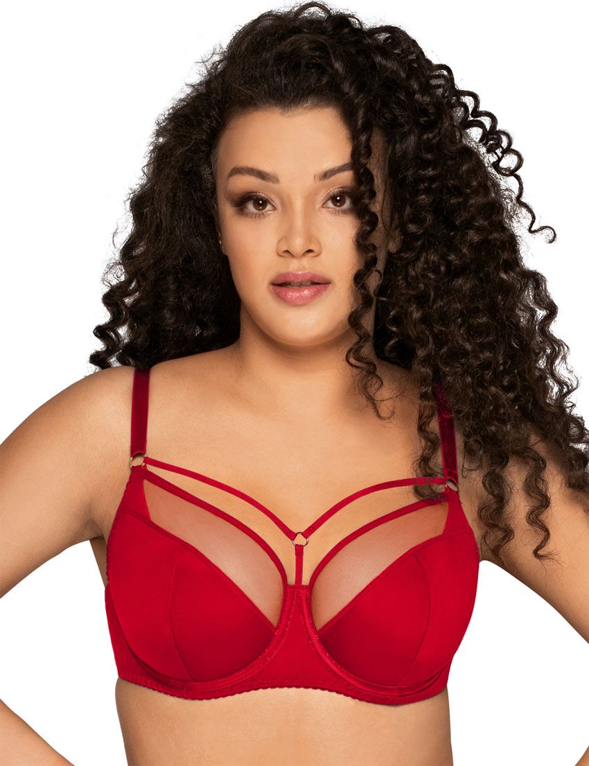 Бюстгальтер на косточках с вставками из сетки 5