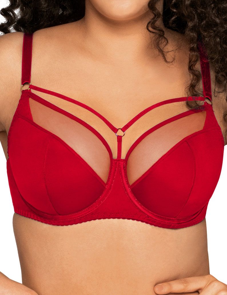 Бюстгальтер на косточках с вставками из сетки 6