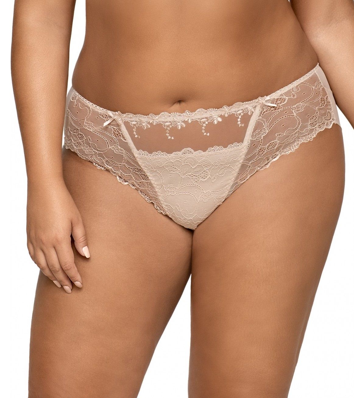 Трусы-слипы из эластичной ткани и кружева 6