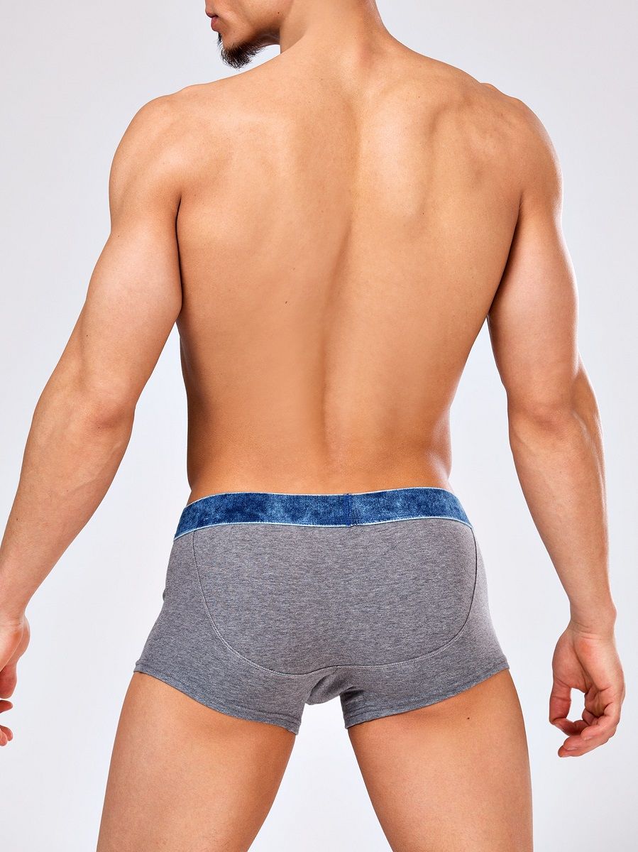 Мужские трусы-боксеры с резинкой джинсового цвета 8