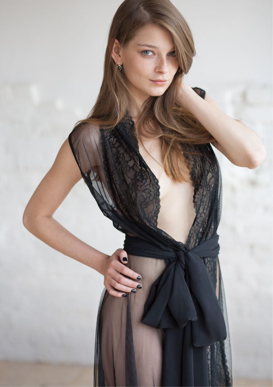 Роскошный пеньюар в пол 2