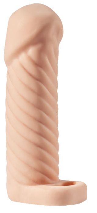 Телесная насадка-удлинитель KLEON с кольцом - 15 см. 1