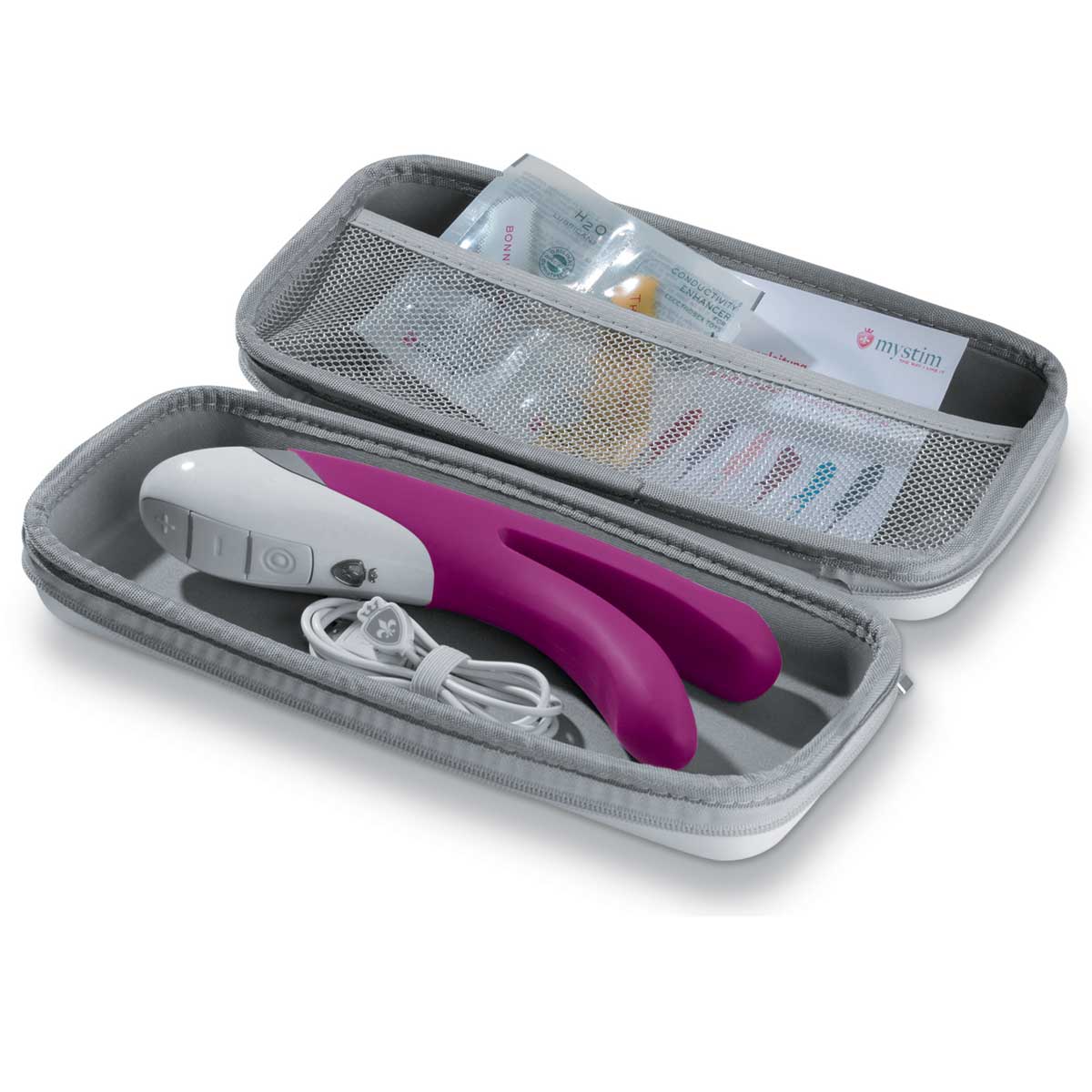 Ярко-розовый вибратор Mystim Bon Aparte - 25 см. 4