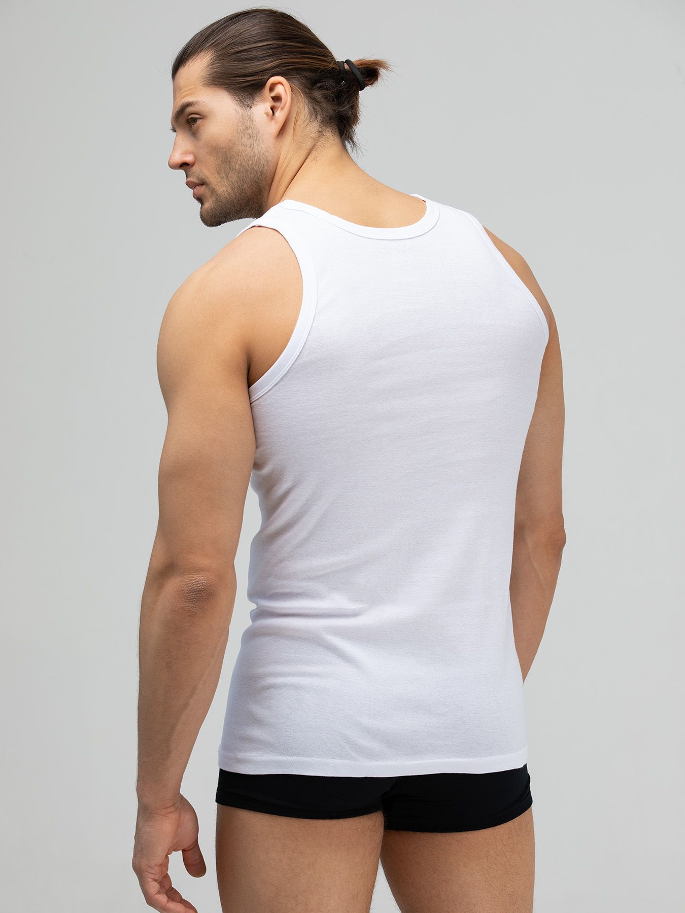 Уютная мужская майка в мелкий рубчик 3