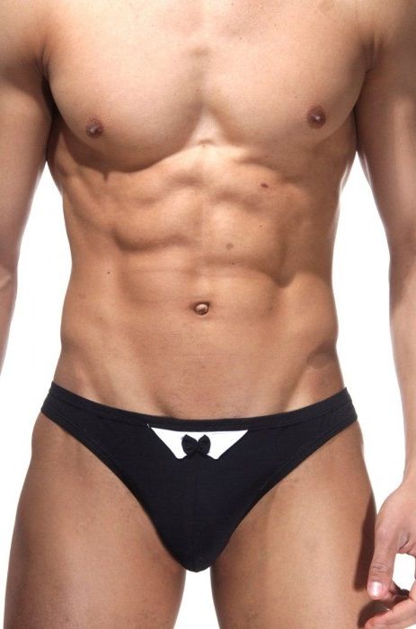 Трусы-стринги в стиле смокинга 1