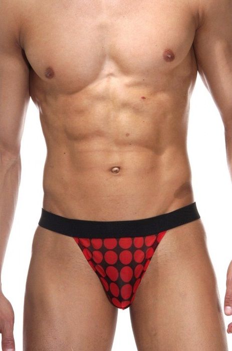 Мужские трусы-тонги в горох 1