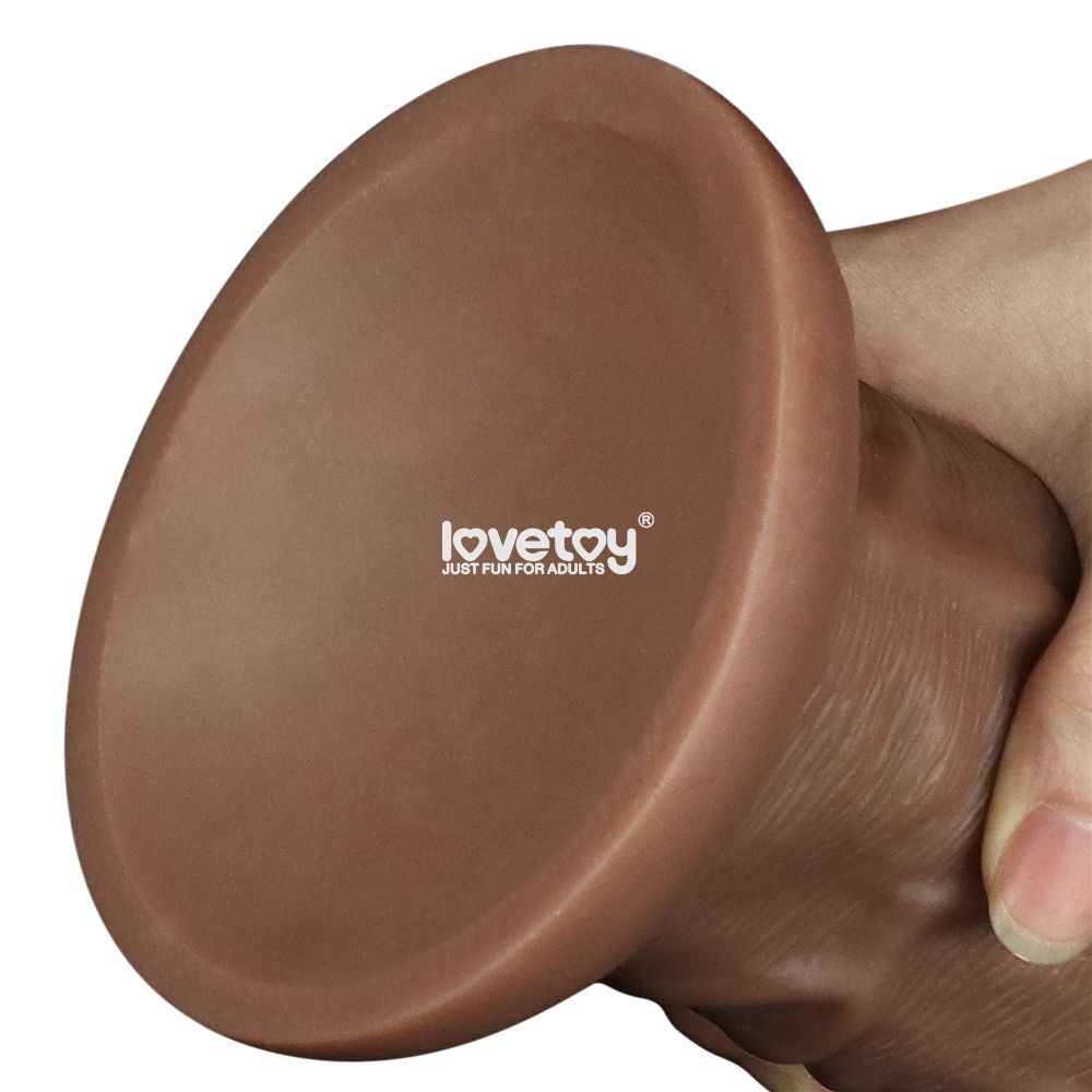 Коричневый фаллоимитатор Cubby dildo - 26,6 см. 4