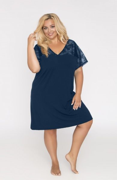 Сорочка с V-образным вырезом и кружевами 3