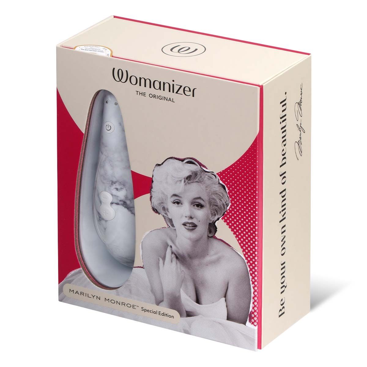 Белый бесконтактный клиторальный стимулятор Womanizer Marilyn Monroe Special Edition 6