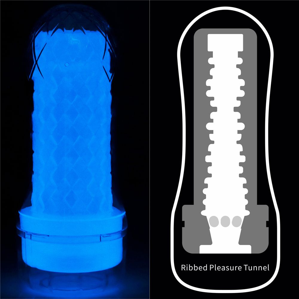 Светящийся в темноте мастурбатор Lumino Play Masturbator Ribbed 2