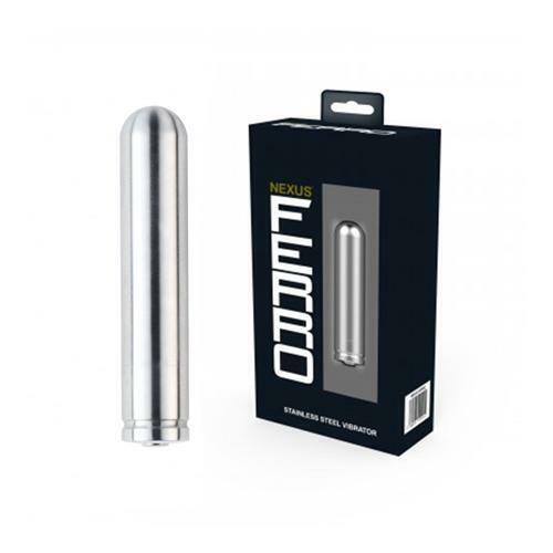 Серебристая стальная вибропуля Ferro - 7,2 см. 2