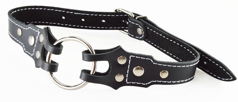 Кляп-рамка на ремешках с контрастной строчкой 1