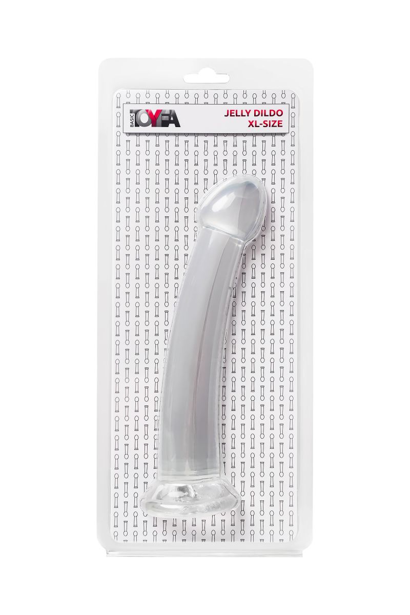 Прозрачный нереалистичный фаллоимитатор Jelly Dildo XL - 22 см. 6