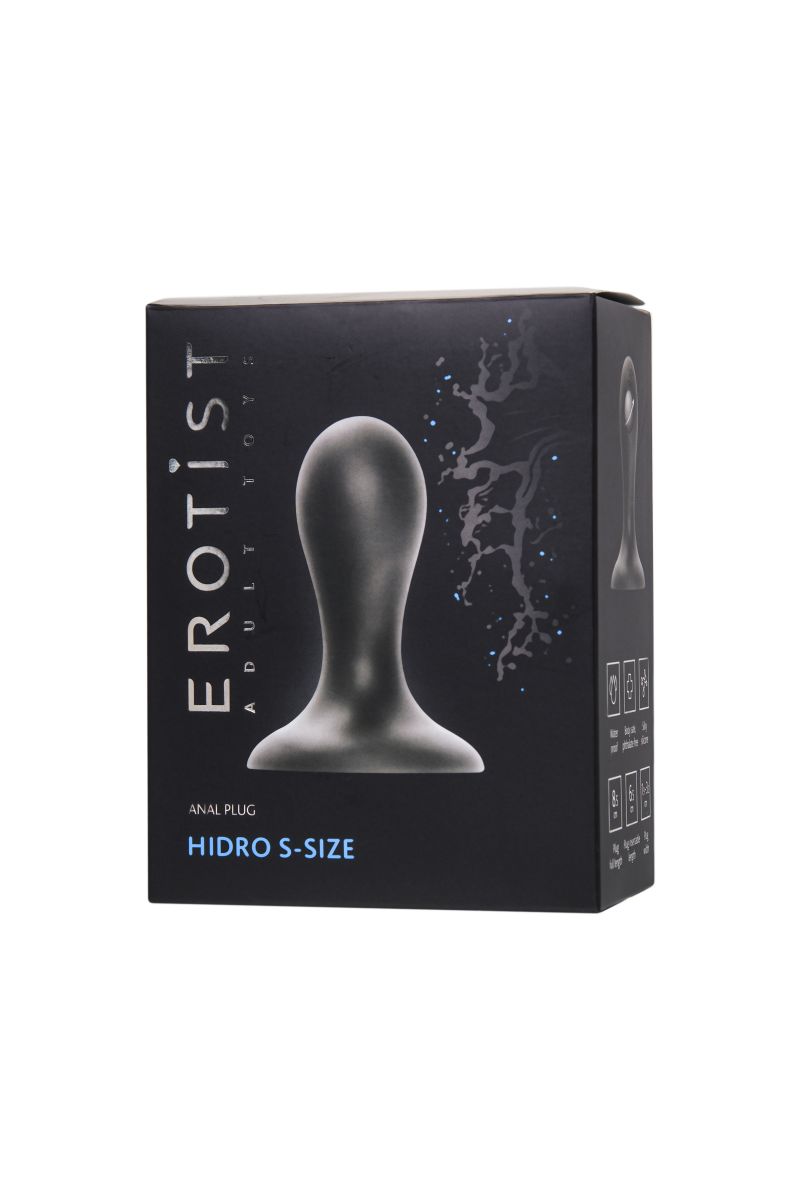 Черная анальная втулка Hidro S - 8,5 см. 6
