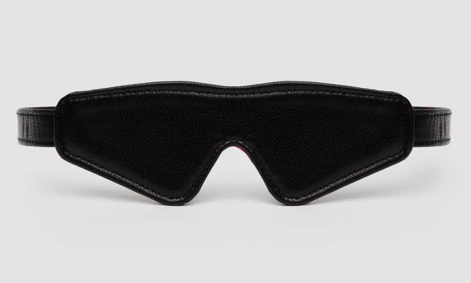Двусторонняя красно-черная маска на глаза Reversible Faux Leather Blindfold 2