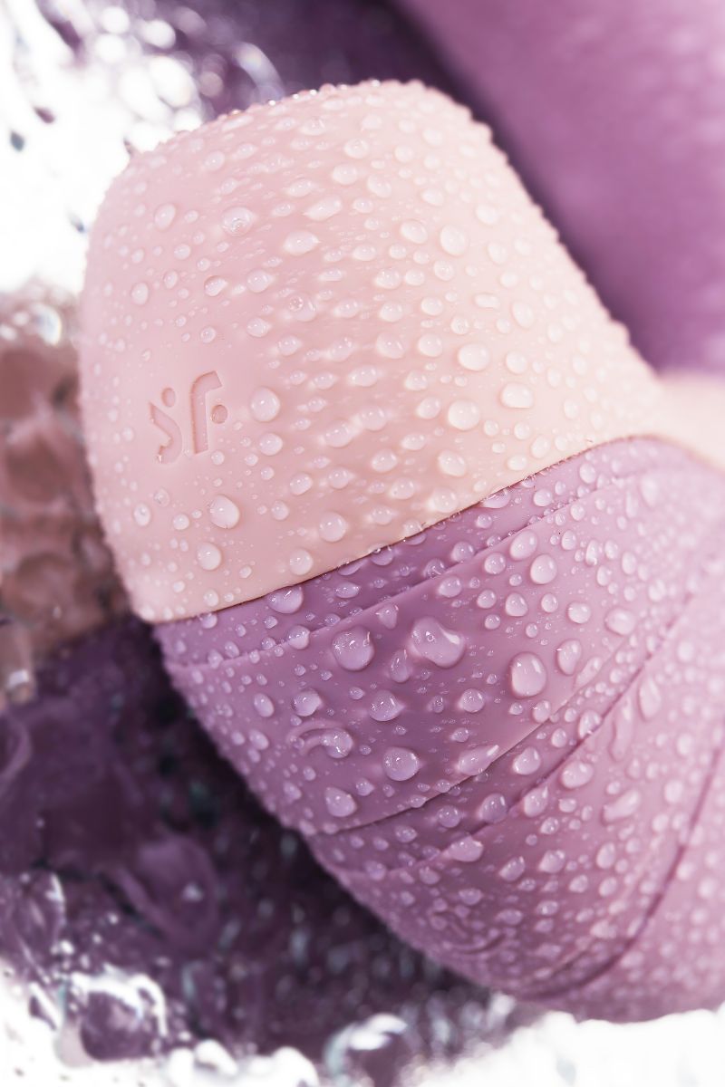 Сиреневый вибратор с вакуумным стимулятором Supernova - 16,9 см. 13