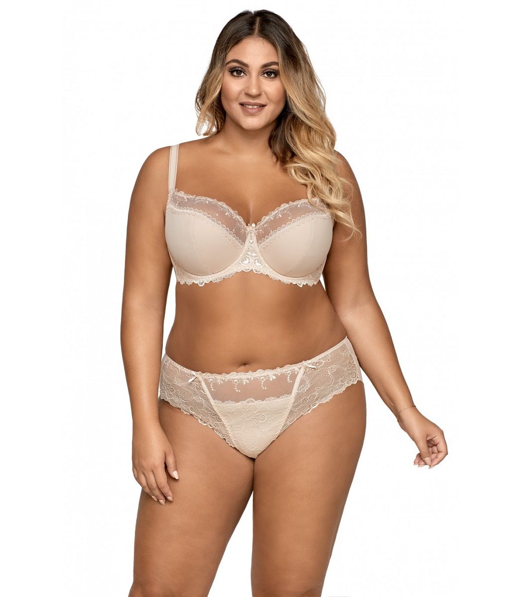 Бюстгальтер plus size с полусшивными чашками с изысканным кружевом 7