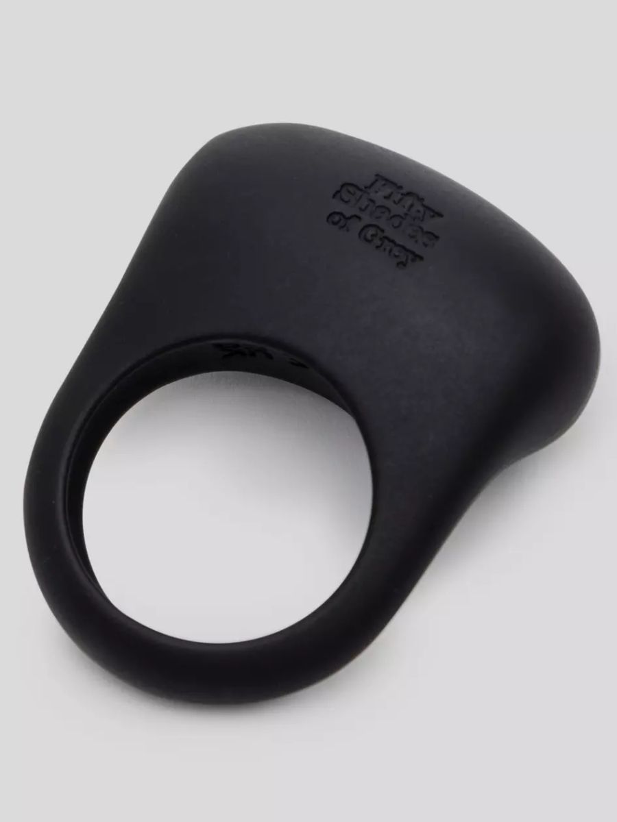 Черное эрекционное виброкольцо Sensation Rechargeable Vibrating Love Ring 1
