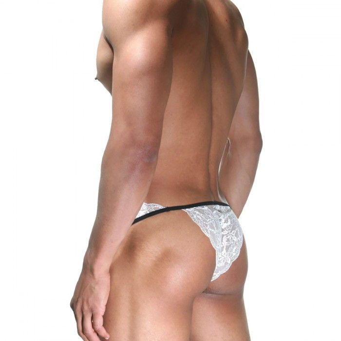 Мужские трусы-тонги с кружевом 2
