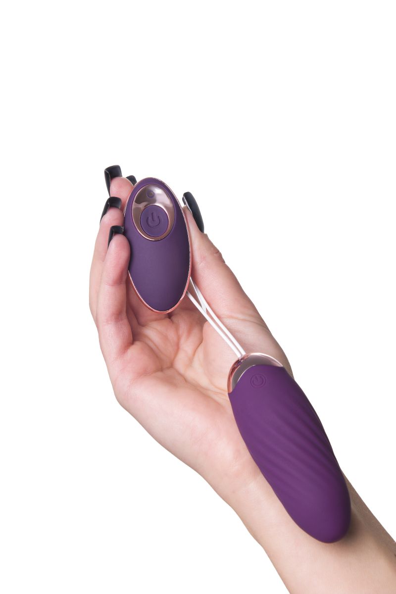 Фиолетовое виброяйцо с имитацией фрикций Bumpy 6