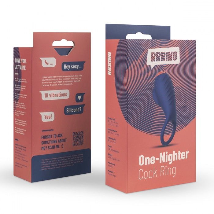 Синее эрекционное кольцо RRRING One Nighter Cock Ring 4