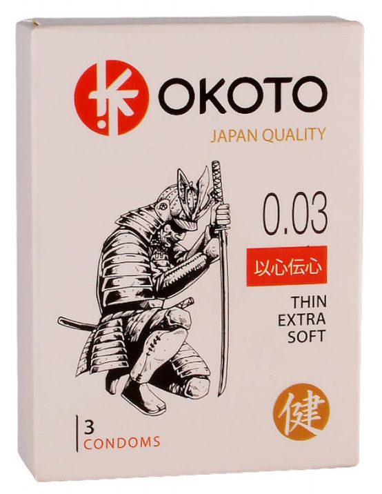 Тонкие презервативы OKOTO Thin Extra Soft - 3 шт. 1